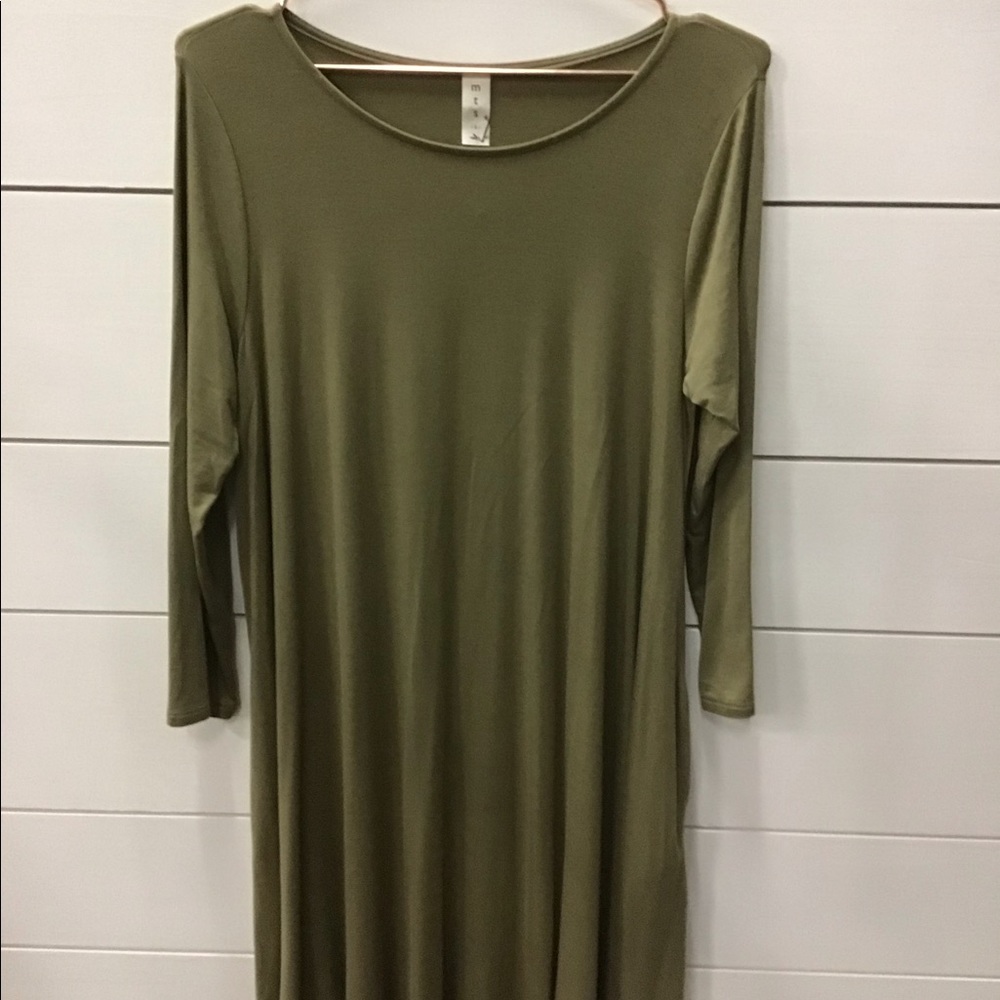 Moss Bamboo Pocket Dress